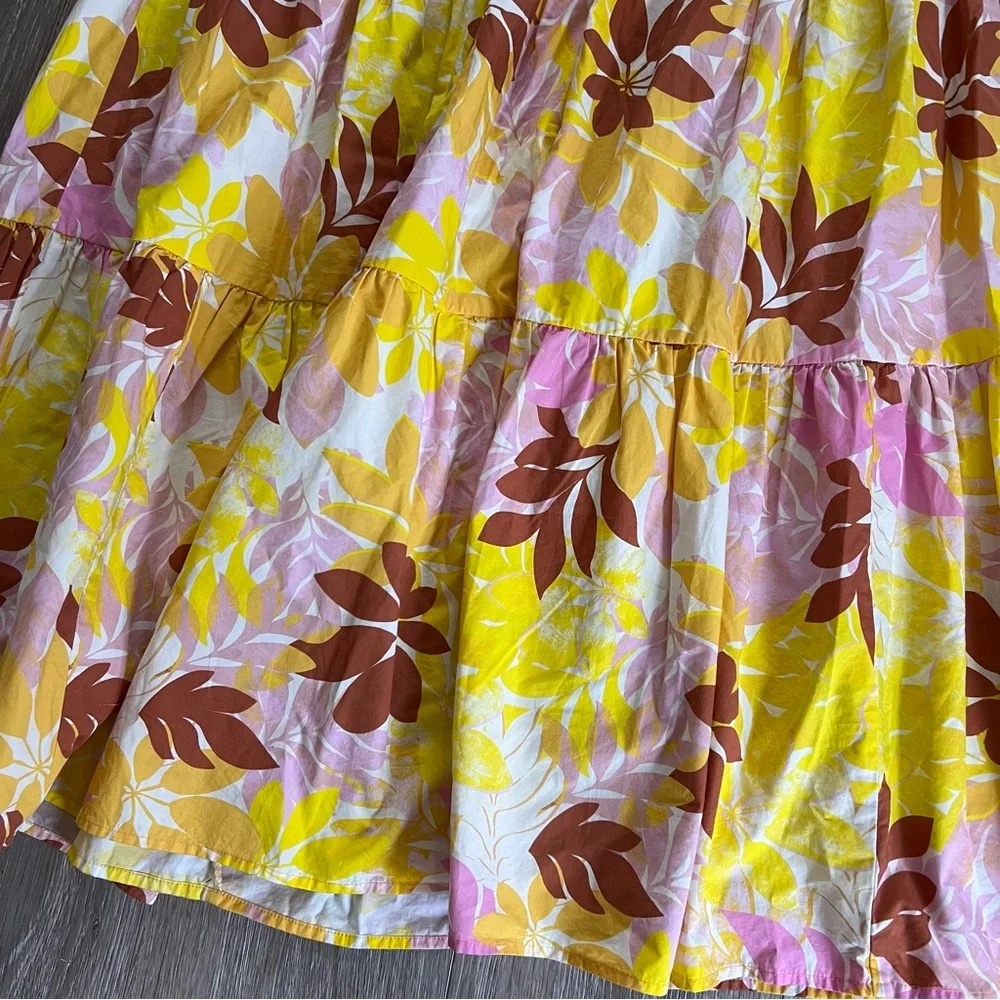 Xirena Angeline Tiered Cotton Skirt in Pink Lemonade